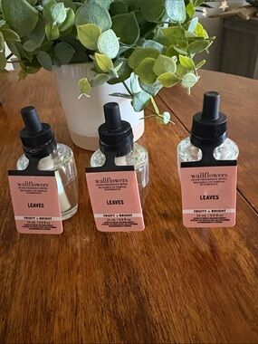 Nwt bundle of (3) “Leaves” Wallflower Plug In Refill Bottles